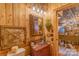 Charming bathroom with a glass sink and wooden accents at 5067 E Dixon Blvd, Kings Mountain, NC 28086