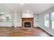 Stone fireplace with built-in shelving at 5735 High Plains Ct, Iron Station, NC 28080