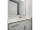 Modern bathroom with white cabinets and quartz countertop at 3192 Timber Run Ln, Maiden, NC 28650