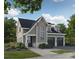 Modern farmhouse exterior with three-car garage at 2418 Royal Ln, Matthews, NC 28105