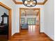 Elegant entryway with hardwood floors and a view of the living room at 5510 Hoodtown Rd, Sharon, SC 29742