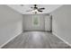 Bedroom with ceiling fan and wood-look floors at 511 Colorado Trl, Lincolnton, NC 28092