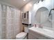 Clean bathroom with shower/tub combo and vanity at 4616 Canal Rd, Marshville, NC 28103