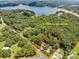 Aerial view of property near lake, showing lot lines at 4537 Sunrise Beach Rd, Catawba, NC 28609