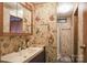 Bathroom with single vanity and walk-in shower at 4537 Sunrise Beach Rd, Catawba, NC 28609