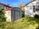 Metal storage shed with rusty red roof at 412 E 18Th St, Charlotte, NC 28206