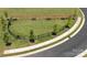 Aerial view of a fenced dog park with benches and trees at 3716 13Th Ne St, Hickory, NC 28601