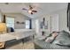 Spacious bedroom with ceiling fan and plush carpeting at 4428 Hounds Run Dr, Matthews, NC 28105