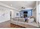 Spacious living room with sectional sofa and fireplace at 1814 Mill Creek Ln, Concord, NC 28025