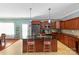 Modern kitchen with stainless steel appliances and an island with seating at 5051 Meanna Dr, Clover, SC 29710