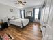 Well-lit bedroom with hardwood floors and ample closet space at 330 Crocker Rd, Kings Mountain, NC 28086