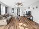 Living room with hardwood floors and a comfy couch at 330 Crocker Rd, Kings Mountain, NC 28086