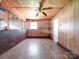 Finished basement area with laminate wood floors at 624 Newcastle Rd, Gastonia, NC 28052