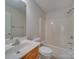 Clean bathroom with a tub, toilet and vanity at 1205 Danielle Downs Ct, Concord, NC 28025