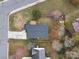 Aerial view showing house, backyard, and driveway at 1205 Danielle Downs Ct, Concord, NC 28025