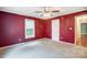 Simple bedroom with carpet flooring and ceiling fan at 106 Hunter Ct, Kings Mountain, NC 28086