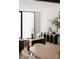 Open concept dining room and living room with modern decor at 237 Marsh Rd # 101, Charlotte, NC 28209