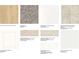 Material board showing kitchen and bathroom selections at 3110 Beacon Heights Rd, Indian Land, SC 29707