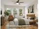 Main bedroom with hardwood floors and large windows at 618 Austin Dr, Charlotte, NC 28213