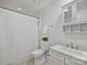 Bathroom with shower/tub combo and updated vanity at 721 Governor Morrison St # 526, Charlotte, NC 28211