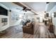 Finished basement with a cozy living area and kitchenette at 14001 Cabarrus Station Rd, Midland, NC 28107