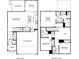 Two-story home floor plan with 3 bedrooms and 2 car garage at 203 Alden Ct, Shelby, NC 28152