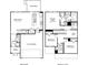 Two-story house floor plan with three bedrooms and two-car garage at 155 Shepherds Landing Dr, Mooresville, NC 28115