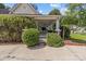 Front porch with brick columns and ceiling fan at 405 7Th St, Spencer, NC 28159