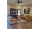 Spacious living room featuring comfortable seating and hardwood floors at 3486 Mason Spring Dr, Lincolnton, NC 28092