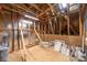 Unfinished attic space with exposed beams and wiring, offering ample storage potential at 2008 Stratford Ave, Charlotte, NC 28205