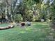 Spacious backyard with shed and fire pit area at 2008 Stratford Ave, Charlotte, NC 28205