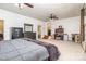 Bright bedroom with large bed, desk and private bathroom access at 210 Pinkney Rd, Dallas, NC 28034