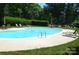 Inviting kidney-shaped pool with surrounding lounge chairs and patio at 1300 Reece Rd # 302, Charlotte, NC 28209