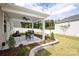 Relaxing patio with ceiling fan, perfect for outdoor dining at 14217 Ridgewater Way, Charlotte, NC 28278