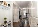 Bright and spacious entryway with hardwood floors and bench seating at 14217 Ridgewater Way, Charlotte, NC 28278