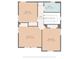 Floor plan depicting a home with 3 bedrooms and 1 bathroom at 560 Geneva Cir, Gastonia, NC 28056