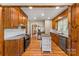 Updated kitchen with stainless steel appliances and granite countertops at 2523 Kool Park Ne Rd, Hickory, NC 28601