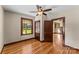 Bright bedroom with hardwood floors and built-in closet at 2523 Kool Park Ne Rd, Hickory, NC 28601