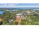 Aerial view of community near lake and town center at 109 Goodson Pl, Davidson, NC 28036