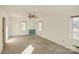 Bedroom with ceiling fan, carpet, and built-in shelving at 1860 Rosemont St, Salisbury, NC 28144