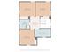 Floor plan including multiple bedrooms, a bathroom, and laundry area at 558 Geneva Cir, Gastonia, NC 28056