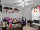 Bedroom with double bed, dresser, and workspace setup at 7676 Shoupes Grove Church Rd, Hickory, NC 28612