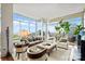 Luxurious living room with floor-to-ceiling windows at 215 N Pine St # 3705, Charlotte, NC 28202