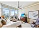 Spacious bedroom with city views and modern furnishings at 215 N Pine St # 3705, Charlotte, NC 28202