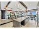 Modern common area kitchen and fireplace at 215 N Pine St # 3705, Charlotte, NC 28202