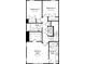 Third floor plan with an owner's suite, two additional bedrooms, and two bathrooms at 1617 Blanche St, Charlotte, NC 28262