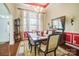 Bright dining room with a table and chairs, wainscoting, and hardwood floors at 8928 Carneros Creek Rd, Charlotte, NC 28214