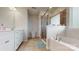 Elegant bathroom with double vanity, soaking tub, and separate shower at 775 Kathy Dianne Dr, Fort Mill, SC 29707