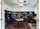 Spacious home office with built-in bookshelves and hardwood floors at 775 Kathy Dianne Dr, Fort Mill, SC 29707