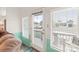 Interior view of entryway with glass door and window blinds at 172 Cardinal Dr, New London, NC 27371